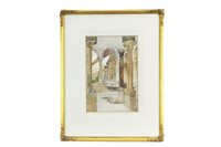 Lot 417 - AN ORIGINAL WATERCOLOUR DEPICTING MONREALE, BY SIR WILLIAM RUSSELL FLINT