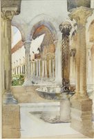 Lot 417 - AN ORIGINAL WATERCOLOUR DEPICTING MONREALE, BY SIR WILLIAM RUSSELL FLINT