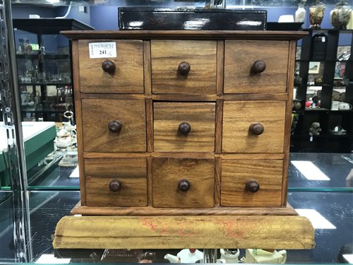 Lot 241 - A WOODEN TABLE CABINET