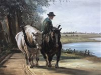 Lot 327 - JACK GREEN, FARM WITH COUNTRY HORSES