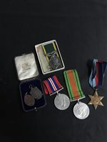 Lot 333 - A GEORGE VI TERRITORIAL MEDAL ALONG WITH OTHER MEDALS