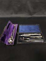 Lot 343 - A MATHEMATICAL DRAWING INSTRUMENTS