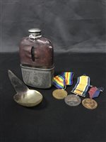 Lot 347 - TWO WORLD WAR ONE SERVICE MEDALS AND OTHER COLLECTABLES