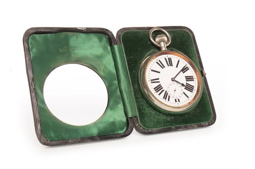 Lot 1456 - A SILVER MOUNTED TIMEPIECE