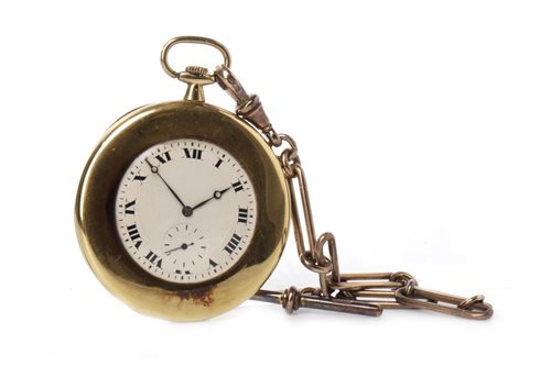 Lot 795 - A POCKET WATCH AND WATCH CHAIN
