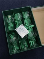 Lot 359 - A THOMAS WEBB DECANTER AND WATERFORD GLASSES