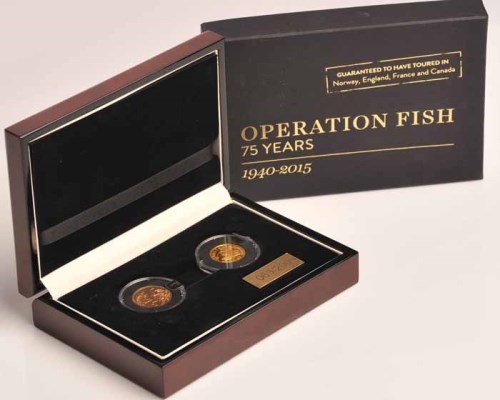 Lot 1608 - OPERATION FISH 75 YEARS 1940-2015 GOLD COIN...