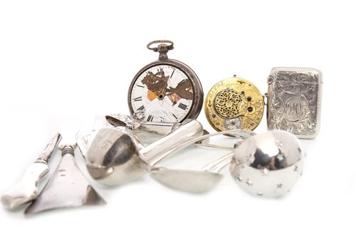 Lot 727 - TWO SILVER VESTA CASES WITH OTHER ITEMS