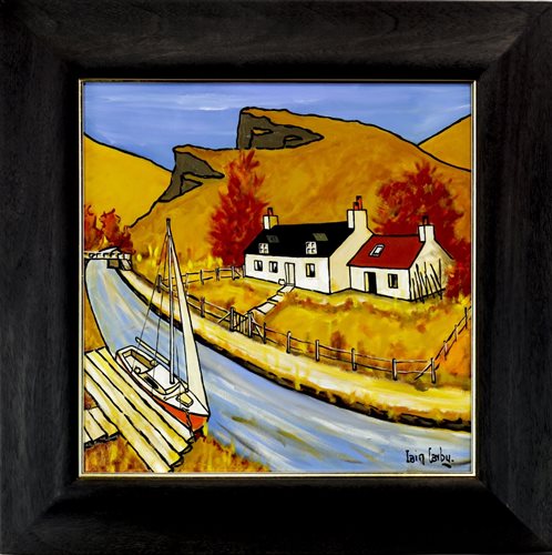Lot 101 - AUTUMNAL DAY ON THE CRINAN CANAL, BY IAIN CARBY