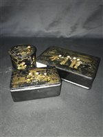 Lot 361 - THREE JAPANESE LACQUERED BOXES