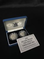 Lot 408 - 1992 UK SILVER PROOF TEN PENCE TWO COIN SET