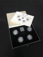 Lot 415 - 1984 -1987 UK ONE POUND SILVER PROOF PIEDFORT COLLECTION
