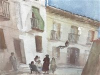 Lot 440 - * W G WHITEFORD, IN MADRID VIEJO; and ORANGE SELLER a pair of watercolours on paper, each signed 27cm x 37cm Both mounted, framed and under glass