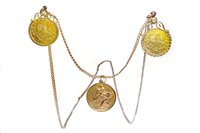 Lot 520 - GOLD COIN NECKLACE
