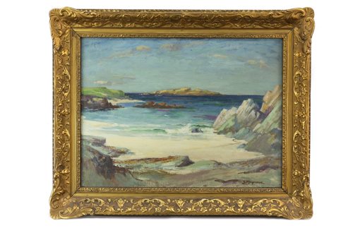 Lot 422 - A SUMMER SEA, IONA, BY DONALD MACQUARRIE
