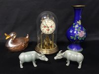 Lot 129 - A CHINESE CLOISONNÉ VASE AND OTHER ASIAN PIECES