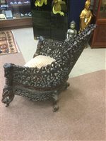 Lot 965 - AN ANGLO INDIAN CHAIR