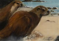Lot 126 - OTTERS, KYLES OF BUTE, BY ANNE HEWITT