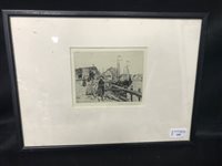 Lot 195 - A LOT OF ETCHINGS AND OTHER PAINTINGS AND PRINTS
