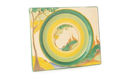 Lot 1226 - A CLARICE CLIFF FOR ROYAL STAFFORDSHIRE BIZARRE BIARRITZ PLATE