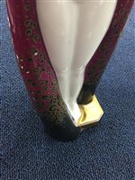 Lot 1234 - A ROBJ ART DECO FIGURAL TABLE LAMP AND SHADE WITH ANOTHER