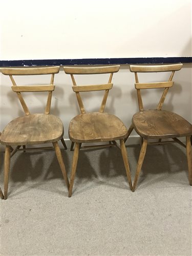 Lot 90 - A SET OF EIGHT ERCOL CHAIRS