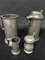 Lot 225 - A COLLECTION OF PEWTER TANKARDS AND MEASURES