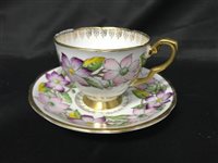 Lot 28 - A ROYAL STAFFORD 'CLEMATIS' TEA SERVICE