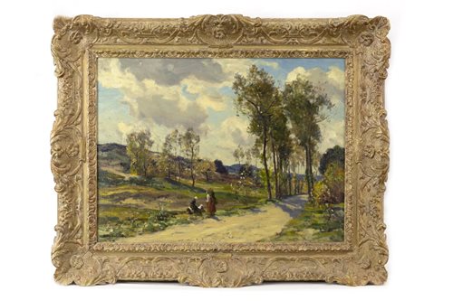 Lot 458 - LANDSCAPE IN PROVENCE, BY SIR HERBERT HUGHES-STANTON
