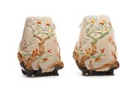 Lot 1267 - A PAIR OF CLARICE CLIFF FOR NEWPORT VASES