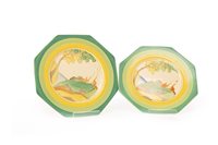 Lot 1274 - A PAIR OF CLARICE CLIFF FOR NEWPORT FANTASQUE BIZARRE PLATES