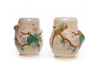 Lot 1276 - A PAIR OF CLARICE CLIFF FOR NEWPORT VASES