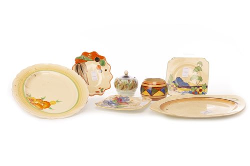 Lot 1280 - A LOT OF CLARICE CLIFF AND CLARICE CLIFF STYLE CERAMICS