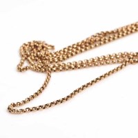 Lot 1684 - NINE CARAT GOLD BELCHER LINK CHAIN marked for...