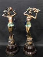 Lot 330 - TWO ART DECO STYLE SPELTER FIGURES