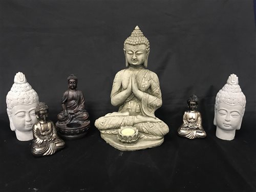 Lot 334 - COLLECTION OF BUDDHA STATUES