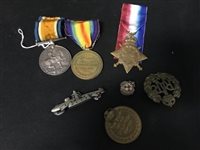Lot 374 - A COLLECTION OF WWI SERVICE MEDALS AND OTHER MEDALS