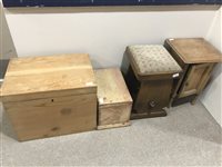 Lot 407 - TWO SMALL PINE CHESTS AND OTHER FURNITURE
