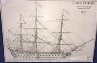 Lot 417 - A PRINT OF H.M.S VICTORY FROM 1805