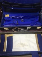 Lot 422 - TWO MASONIC APRONS IN CASES