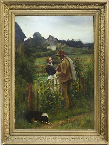 Lot 427 - THE SHEPHERD'S COURTSHIP, AT ANCRUM, BY CHARLES MARTIN HARDIE