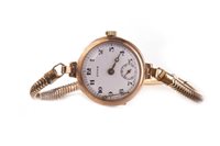 Lot 754 - TWO LADY'S GOLD WRIST WATCHES