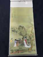 Lot 479 - A CHINESE SCROLL WITH MOUNTAINOUS LANDSCAPE