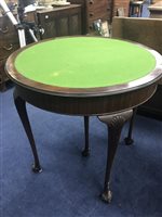 Lot 483 - AN EARLY 20TH CENTURY TIP OVER CARD TABLE