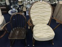 Lot 496 - TWO ERCOL ROCKING CHAIRS