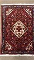 Lot 961 - AN EASTERN BORDERED RUG OF CAUCASIAN DESIGN