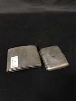 Lot 2 - A SILVER CIGARETTE CASE AND ONE OTHER