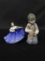 Lot 79 - A ROYAL DOULTON FIGURE OF ELAINE AND OTHER FIGURES
