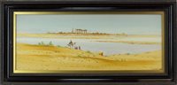 Lot 475 - CAMEL AND FIGURES ON THE BANK OF THE NILE, XAVIER ZORRI