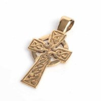 Lot 1732 - NINE CARAT GOLD CROSS PENDANT the cross of...